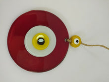 Load image into Gallery viewer, Red Evil Eye Wall Hangings - Wall HangingRed with Blue Eye