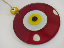 Load image into Gallery viewer, Red Evil Eye Wall Hangings - Wall HangingRed with Blue Eye