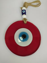 Load image into Gallery viewer, Red Evil Eye Wall Hangings - Wall HangingRed with Blue Eye