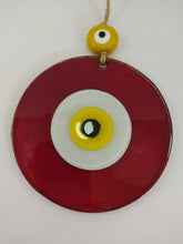 Load image into Gallery viewer, Red Evil Eye Wall Hangings - Wall HangingRed with Blue Eye