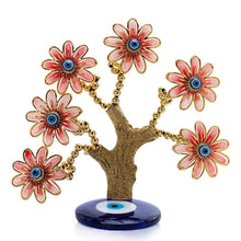 Load image into Gallery viewer, Red Flowers Themed Evil Eye Desktop Ornament - Ornament