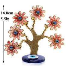 Load image into Gallery viewer, Red Flowers Themed Evil Eye Desktop Ornament - Ornament