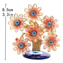Load image into Gallery viewer, Red Flowers Themed Evil Eye Desktop Ornament - Ornament