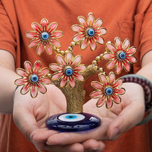 Load image into Gallery viewer, Red Flowers Themed Evil Eye Desktop Ornament - Ornament