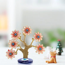 Load image into Gallery viewer, Red Flowers Themed Evil Eye Desktop Ornament - Ornament