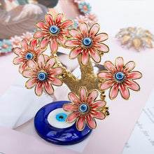 Load image into Gallery viewer, Red Flowers Themed Evil Eye Desktop Ornament - Ornament