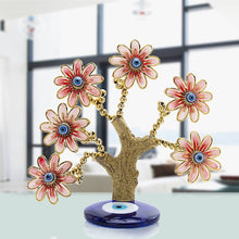 Load image into Gallery viewer, Red Flowers Themed Evil Eye Desktop Ornament - Ornament