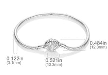 Load image into Gallery viewer, Silver Bracelets for Evil Eye and Hamsa Charms - JewelleryShell Clasp - Snake Chain5.9β or 15 cm