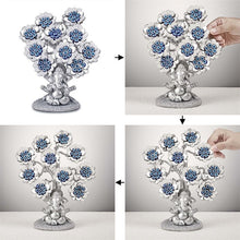 Load image into Gallery viewer, Silver Petals Evil Eye Ornament with Mighty Lord Ganesha - OrnamentOne Size