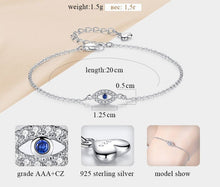 Load image into Gallery viewer, Simple Eye Shaped Evil Eye Silver Bracelets - BraceletRose Gold