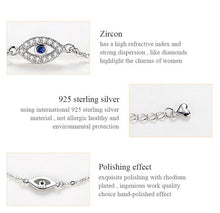 Load image into Gallery viewer, Simple Eye Shaped Evil Eye Silver Bracelets - BraceletRose Gold