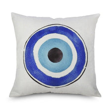 Load image into Gallery viewer, Single Blue Evil Eye Cushion Covers - Cushion CoverStyle 2