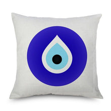 Load image into Gallery viewer, Single Blue Evil Eye Cushion Covers - Cushion CoverStyle 1
