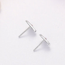 Load image into Gallery viewer, Solid Silver Evil Eye with Lashes Silver Earrings - Earrings