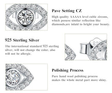 Load image into Gallery viewer, Sparkling White Stones Eye Shaped Evil Eye Silver Stud Earrings - Earrings