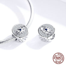 Load image into Gallery viewer, Star and Eye Design Evil Eye Silver Charm Bead - Charm Bead