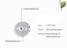 Load image into Gallery viewer, Star and Eye Design Evil Eye Silver Charm Bead - Charm Bead