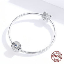 Load image into Gallery viewer, Star and Eye Design Evil Eye Silver Charm Bead - Charm Bead