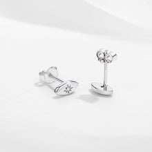 Load image into Gallery viewer, Star Iris Evil Eye Silver Earrings - EarringsRose Gold