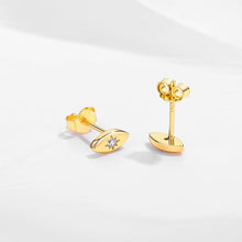 Load image into Gallery viewer, Star Iris Evil Eye Silver Earrings - EarringsRose Gold