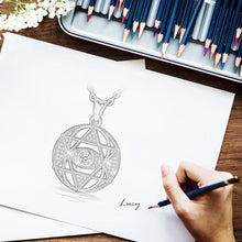 Load image into Gallery viewer, Star of David with Evil Eye Silver Necklace - Necklace