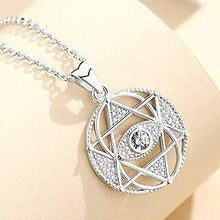 Load image into Gallery viewer, Star of David with Evil Eye Silver Pendant and Necklace - NecklacePendant and Chain