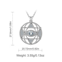 Load image into Gallery viewer, Star of David with Evil Eye Silver Pendant and Necklace - NecklacePendant and Chain