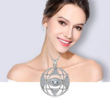 Load image into Gallery viewer, Star of David with Evil Eye Silver Pendant and Necklace - NecklacePendant and Chain