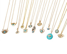 Load image into Gallery viewer, Stone Studded Abstract Evil Eye Pendant Necklace - Jewellery
