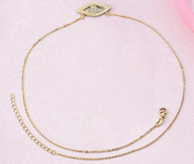 Load image into Gallery viewer, Stone Studded Eye Shaped Evil Eye Silver Necklaces - NecklaceSilver