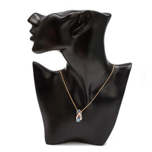 Load image into Gallery viewer, Studded Blue Slippers Shaped Evil Eye Pendant Necklace - Jewellery