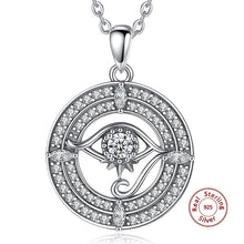 Load image into Gallery viewer, Transparent Stone Studded Eye of Horus Evil Eye Pendant and Necklace - NecklaceOnly Pendant