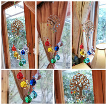 Load image into Gallery viewer, Tree of Life Wall Hanging with Multicolor Suncatcher Crystals - Wall HangingStyle 2