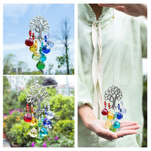 Load image into Gallery viewer, Tree of Life Wall Hanging with Multicolor Suncatcher Crystals - Wall HangingStyle 2