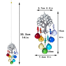 Load image into Gallery viewer, Tree of Life Wall Hanging with Multicolor Suncatcher Crystals - Wall HangingStyle 2