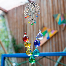 Load image into Gallery viewer, Tree of Life Wall Hanging with Multicolor Suncatcher Crystals - Wall HangingStyle 2