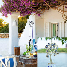 Load image into Gallery viewer, Tree of Life with Evil Eyes Wall Hanging with Suncatcher Crystals - Wall Hanging