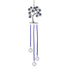 Load image into Gallery viewer, Tree of Life with Evil Eyes Wall Hanging with Suncatcher Crystals - Wall Hanging