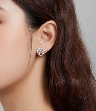 Load image into Gallery viewer, Tree of Life with Multicolor Stones Silver Earrings - Earrings