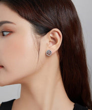 Load image into Gallery viewer, Tree of Life with Multicolor Stones Silver Earrings - Earrings