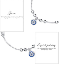 Load image into Gallery viewer, Triple Drop Evil Eye Silver Bracelet - Bracelet