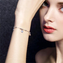 Load image into Gallery viewer, Triple Drop Evil Eye Silver Bracelet - Bracelet