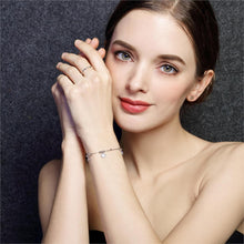 Load image into Gallery viewer, Triple Drop Evil Eye Silver Bracelet - Bracelet