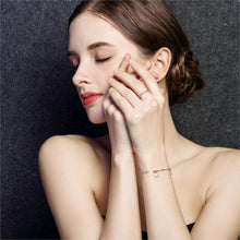 Load image into Gallery viewer, Triple Drop Evil Eye Silver Bracelet - Bracelet