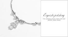 Load image into Gallery viewer, Triple Drop Hamsa Hand Silver Bracelet - Bracelet