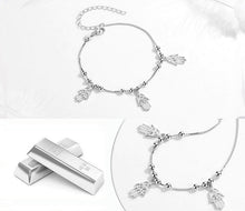 Load image into Gallery viewer, Triple Drop Hamsa Hand Silver Bracelet - Bracelet