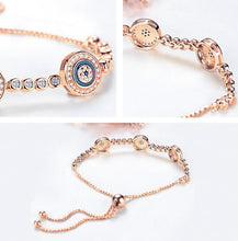 Load image into Gallery viewer, Triple White Stone Evil Eyes Silver Bracelets - BraceletGold
