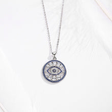 Load image into Gallery viewer, Turkish Evil Eye Silver Necklace - Necklace