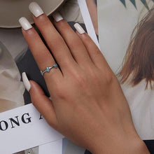 Load image into Gallery viewer, Turquoise Evil Eyes Finger Wrap Ring - Ring6