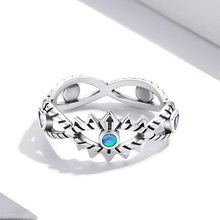 Load image into Gallery viewer, Turquoise Eye Shaped Evil Eyes Finger Wrap Ring - Ring6